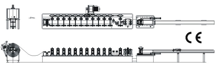 roll forming machine layout - purlin
