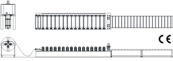 roll forming machine layout- roof panel